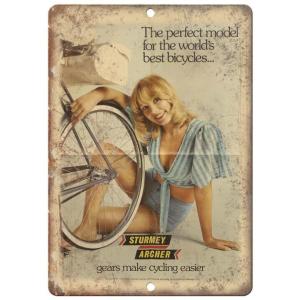 自転車柄 ブリキサイン 自転車 ブリキ看板 自転車モチーフ ブリキ