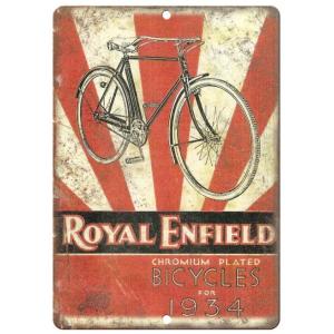 ロイヤルエンフィールド ROYAL ENFIELD  自転車 　ポスター　メタルサイン  金属　 お...