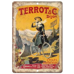 自転車  Terrot &amp;Dijon  ポスター　メタルサイン  金属　 お部屋お店　壁飾りインテリ...