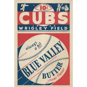 1932年 メジャーリーグ　 カブス 　メタルサイン 　壁飾りインテリア　アメリカ雑貨　ブリキ看板　...