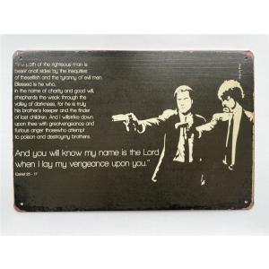 『パルプ・フィクション』 Pulp Fiction　アメリカ雑貨★レトロ調★メタルサイン　ブリキ看板...