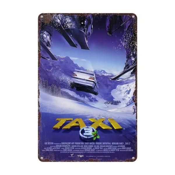 『TAXi(3)』カーアクション・コメディー　フランス映画ポスター　 メタルサイン　ブリキ看板　イン...