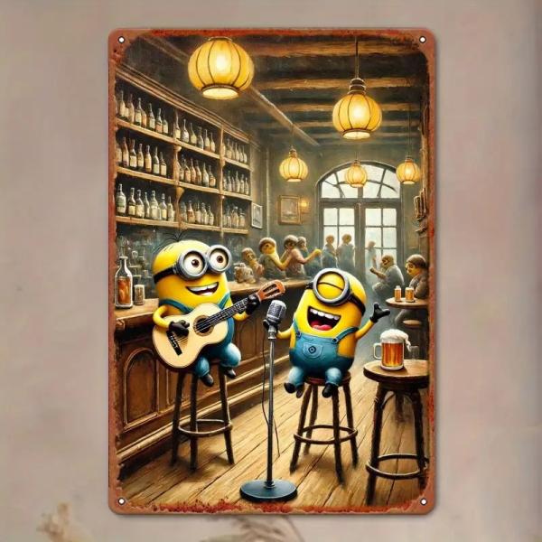 ミニオンズ　 映画ポスター　 メタルサイン　ブリキ看板　インテリア雑貨　お部屋　お店　バー　飾り物　