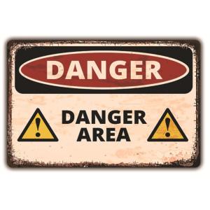 危険警告看板 危険地域 danger zone アメリカ雑貨☆レトロ調