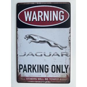 ジャガー JAGUAR 専用駐車場 警告注意看板 アメリカ雑貨☆レトロ調 