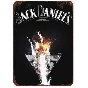 ジャックダニエル Jack Daniel&apos;s  　ウイスキー★レトロ調★アメリカンブリキ看板/飾り/...