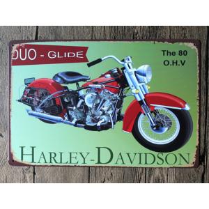 ハーレーダビッドソン Harley-Davidson バイク ☆レトロ調☆メタル