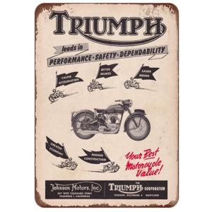 トライアンフ TRIUMPH   オートバイ  バイク　アメリカン雑貨★レトロ調★メタルサイン　ブリ...