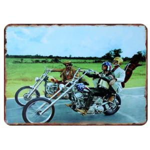 オートバイ バイク アメリカン雑貨☆レトロ調☆メタルサイン ブリキ