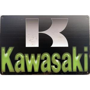 kawasaki  カワサキ　オートバイ  バイク　アメリカン雑貨★レトロ調★メタルサイン　ブリキ看...