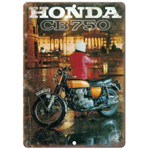 世界のバイク シリーズ　 復刻版　ポスター   Honda CB 750 オートバイ   メタルサイ...