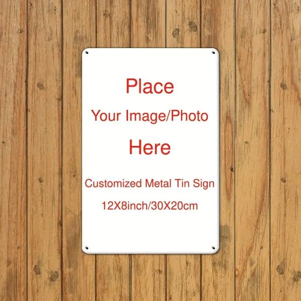 世界に１つだけの オリジナル  ブリキ看板  オーダーメイド　写真入り　家族/友達/ペット/カップル...