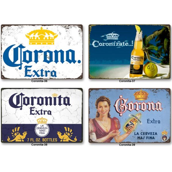 コロナ・エキストラ  シリーズ3　 Corona Extra　ビール★アメリカ雑貨　レトロ調　ブリキ...