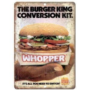 バーガーキング　ハンバーガー★メタルサイン  レトロ調 　アメリカブリキ看板　/飾り/バー/レストラ...