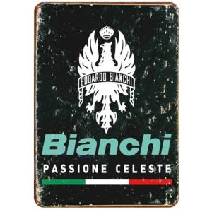 ビアンキ  Bianchi イタリア 自転車★レトロ調★ブリキ看板/飾り/バー/レストラン/カフェ/喫茶店/20cm*30cm｜eiwasailsors