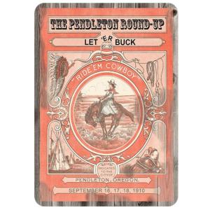 1910年The Pendleton Round-Up  ペンドルトンラウンドアップ  ポスター　レ...