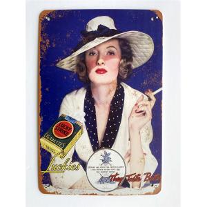 ラッキーストライク Lucky Strike たばこ タバコ ポスター☆レトロ調