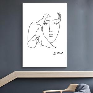 パブロ・ピカソ 平和の顔 　アートパネル　現代アート　シンプル　キャンバスプリント サイズ：30ｘ40cm｜eiwasailsors