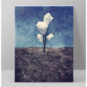 三つの白い雲　アートパネル　　現代アート　シンプル　抽象画　　キャンバスプリント  サイズ：30ｘ40cm (サイズオーダー可)｜eiwasailsors