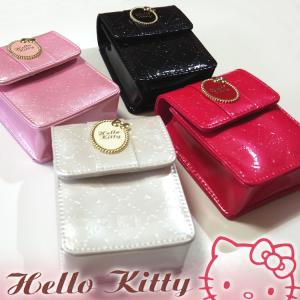 HELLO KITTYシガレットケース・リップケース／モノグラム風型押し＆エナメルのシャイニー感が可愛いが可愛い煙草入れ( ハローキティシガレットケース )サンリオ｜eiyuadvance