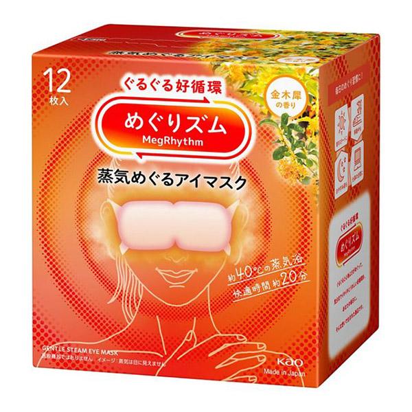 【送料無料】★まとめ買い★　花王　めぐりズム　蒸気めぐるアイマスク　金木犀の香り　１２枚入　×12個...