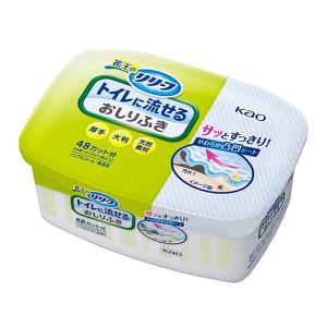 かい　48個セット　エリエール　　トイレに流せるおしりふき リリーフ リリーフ トイレに流せるおしりふき 本体 ( 24枚 )/ : 爽快