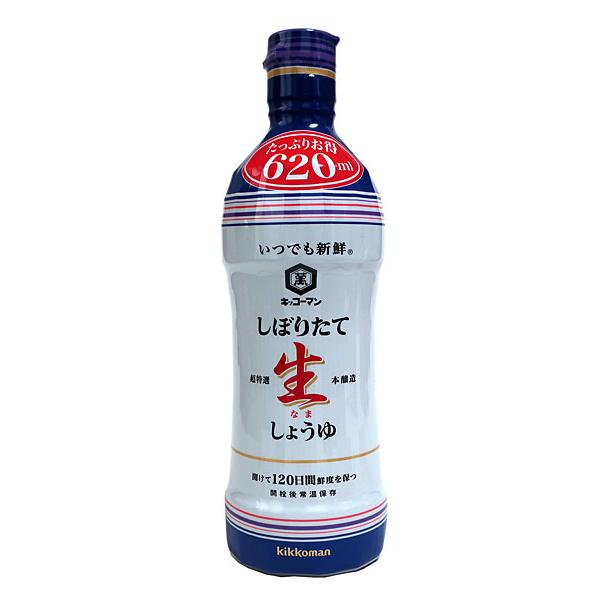 【送料無料】★まとめ買い★　キッコーマン　いつでも新鮮　しぼりたて生しょうゆ　６２０ＭＬ　×12個【...