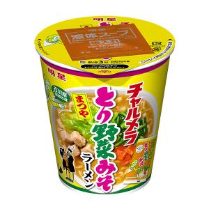 【送料無料】★まとめ買い★　明星　チャルメラカップとり野菜みそラーメン　71ｇ　×12個【イージャパ...