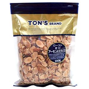 【送料無料】★まとめ買い★　ＴＯＮ’Ｓ　皮付アーモンドスライス　200ｇ　×20個【イージャパンモール】 ☆TONS 皮付アーモンドスライス 200g ×20個 【イージャパンモール