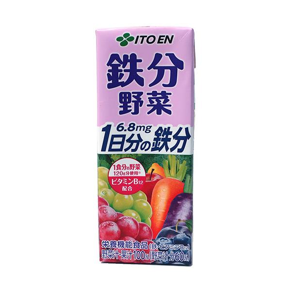 ★まとめ買い★　伊藤園　鉄分野菜１日分の鉄分 紙パック 200ml　×24個【イージャパンモール】