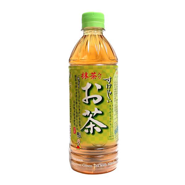 【送料無料】★まとめ買い★　サンガリア　すばらしい抹茶入りお茶ＰＥＴ　５００ｍＬ　×24個【イージャ...