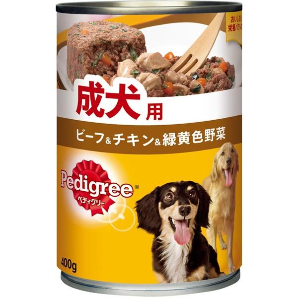 ★まとめ買い★　ペディグリー　成犬用　ビーフ＆チキン＆緑黄色野菜　４００ｇ　×２４個【イージャパンモ...