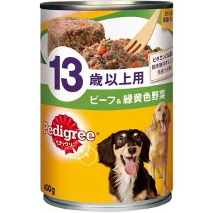 ★まとめ買い★　ペディグリー　１３歳以上用　ビーフ＆緑黄色野菜　４００ｇ　×２４個【イージャパンモール】｜ejapan