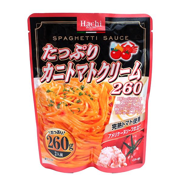 ★まとめ買い★　ハチ食品　たっぷりカニトマトクリーム　260ｇ　×24個【イージャパンモール】