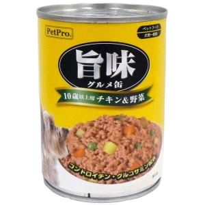 ★まとめ買い★　ペットプロ　旨味グルメ　１０歳以上　チキン＆野菜　３７５ｇ　×２４個【イージャパンモール】｜ejapan