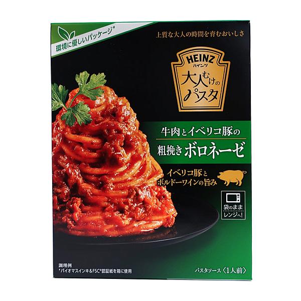 【送料無料】★まとめ買い★　ハインツ　大人むけのパスタ　牛肉とイベリコ豚の粗挽きボロネーゼ　１３０ｇ...