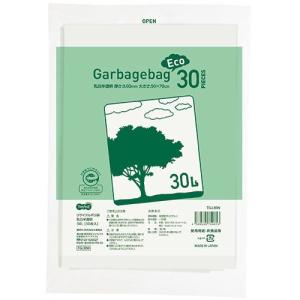 リサイクルポリ袋 乳白半透明 30L 1パック(30枚)｜ejapan