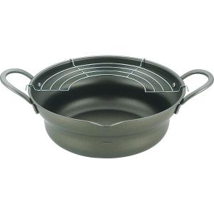 【送料無料】広口揚げ鍋アミ付（２６ｃｍ）　ＥＮ−Ｗ２６Ｗ【代引不可】【ギフト館】
