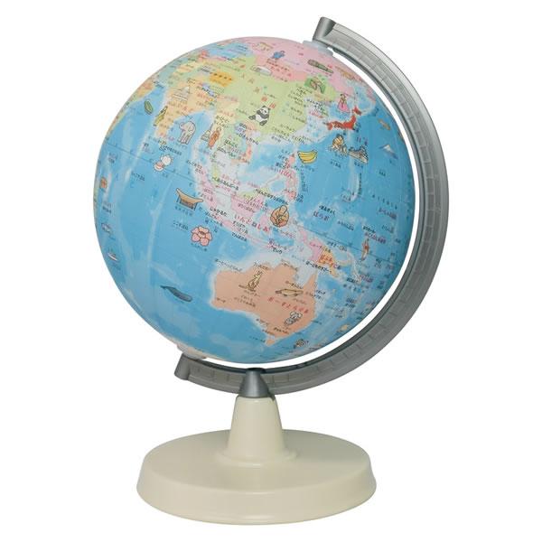 【送料無料】ＳＨＯＷＡＧＬＯＢＥＳ　絵入りひらがな地球儀　日本地図付　　２１−ＨＰＪＰ【ギフト館】