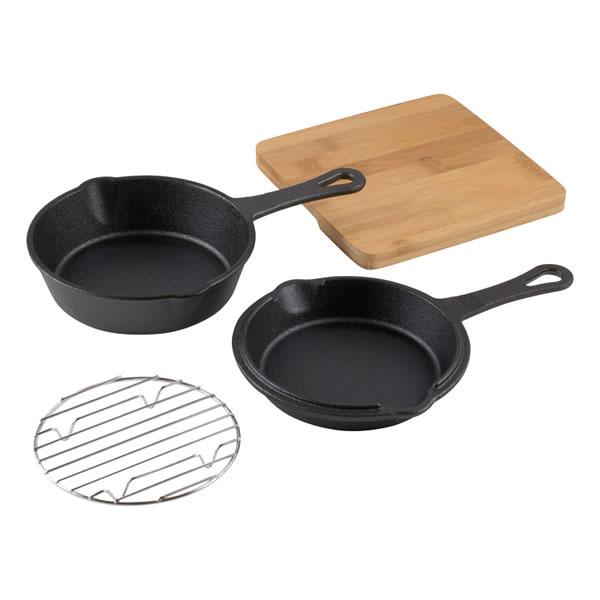 【送料無料】ヘビーズ　鉄スキレットセット（敷板付）　　ＨＭＡ−９９９４【ギフト館】