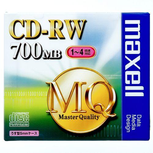 データ用CD?RW　700MB　4倍速　ブランドシルバー　5mmスリムケース　1枚