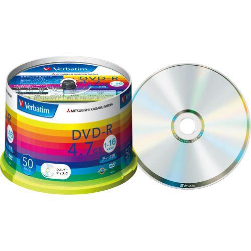 データ用DVD?R　4.7GB　1?16倍速　ブランドシルバー　スピンドルケース　1パック(50枚)