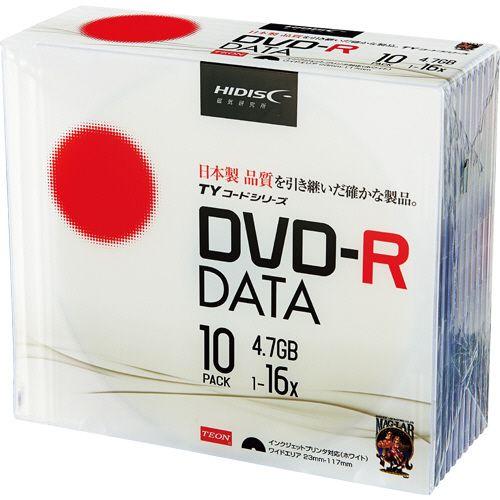 データ用DVD?R　4.7GB　1?16倍速　ホワイトワイドプリンタブル　5mmスリムケース　1パッ...