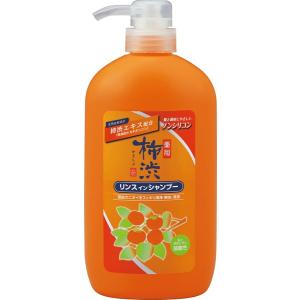 熊野油脂　柿渋リンスインシャンプー　本体６００ｍｌ【イージャパンモール】｜ejapan