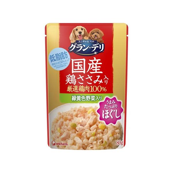 グラン・デリ　パウチほぐし成犬用鶏ささみ・緑黄色野菜入り　８０ｇ【イージャパンモール】