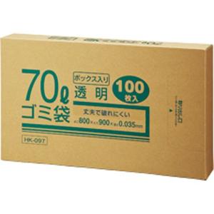 クラフトマン 業務用透明 メタロセン配合厚手ゴミ袋 70L BOXタイプ 1箱(100枚)｜ejapan