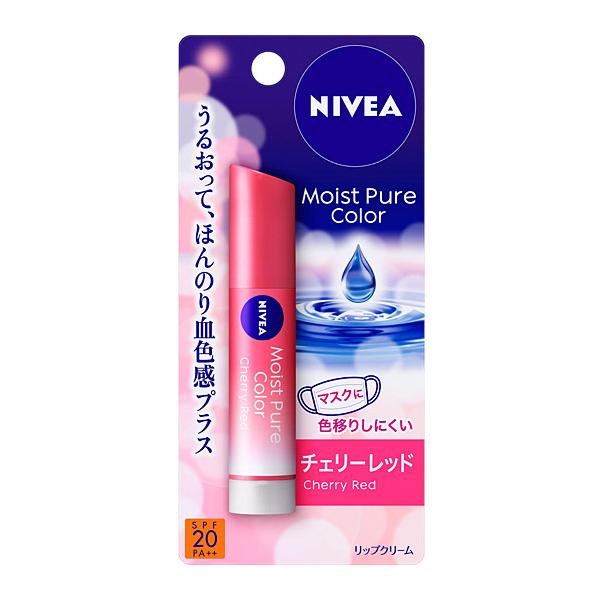 ニベア　モイストピュアカラーリップ　チェリーレッド　３．５ｇ【イージャパンモール】