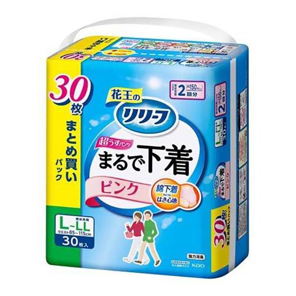 リリーフ　パンツタイプ　まるで下着　２回分　ピンク　Ｌサイズ３０枚【イージャパンモール】