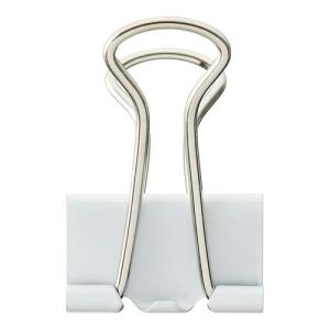 大塚商会 TANOSEE ダブルクリップ 中 口幅25mm ホワイト 1