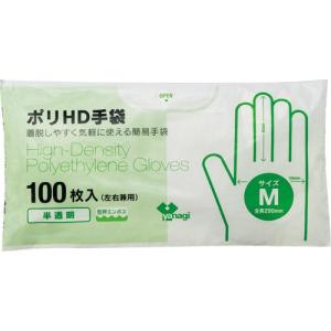 ポリHD手袋　M　半透明　1パック(100枚)